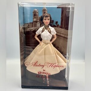 Audrey Hepburn in Roman Holiday Doll Barbie Pink Label Mattel NIB/ NRFB X8260